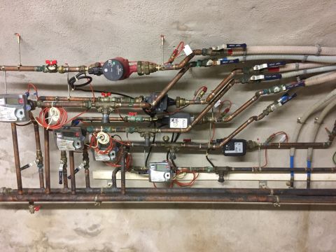 Remplacement collecteur chauffage avant/apres